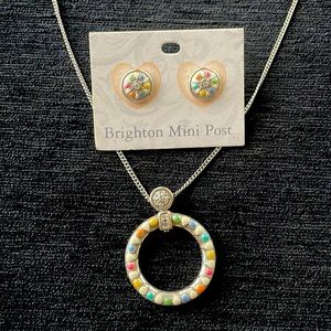 NWT RARE Retired Brighton Gaudi Park Reversible Necklace and Earring Set